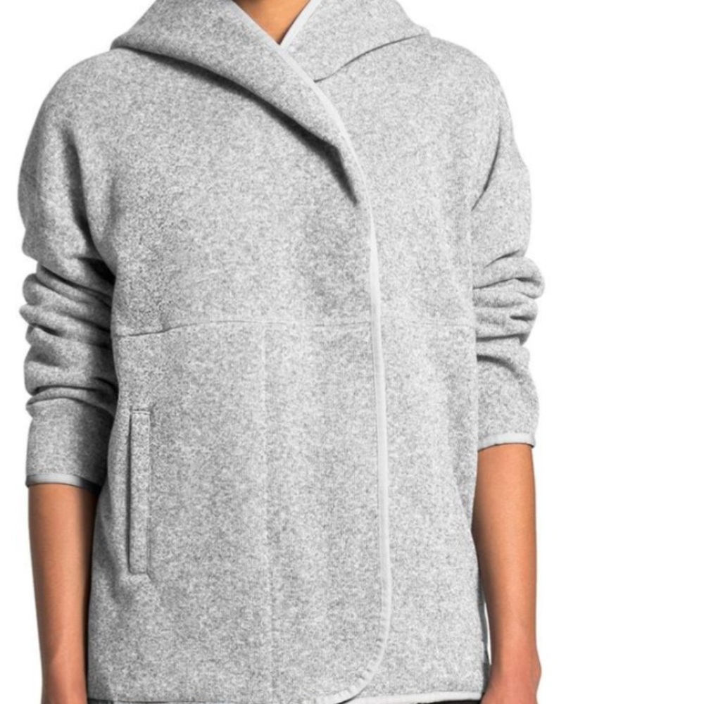 North Face Gray Hooded Wrap Jacket M